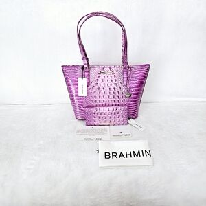 NWT Brahmin LILAC ESSENCE Mediun Asher w/ Ady Wallet